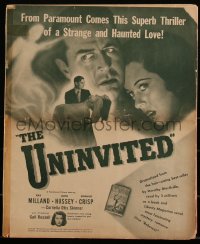 3b0160 UNINVITED pressbook 1944 Ray Milland, Ruth Hussey, introducing Gail Russell, very rare!