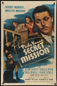 3b0341 PHILO VANCE'S SECRET MISSION 1sh 1947 detective Alan Curtis is on a sinister mission!