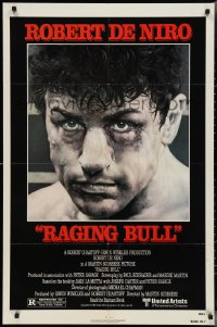 3b0344 RAGING BULL 1sh 1980 Hagio art of Robert De Niro, Martin Scorsese boxing classic!