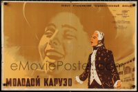 3b1417 YOUNG CARUSO Russian 21x32 1952 Ermanno Randi as opera singer Enrico Caruso, Datskevich art!