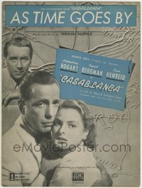 3b0234 CASABLANCA light blue sheet music 1942 Humphrey Bogart, Ingrid Bergman, classic As Time Goes By!