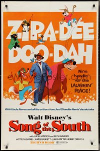 3b0361 SONG OF THE SOUTH 1sh R1972 Walt Disney, Uncle Remus, Br'er Rabbit & Bear, zip-a-dee doo-dah!