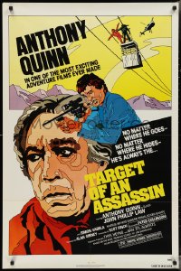 3b0370 TARGET OF AN ASSASSIN 1sh 1978 cool artwork of Anthony Quinn, exciting adventure!