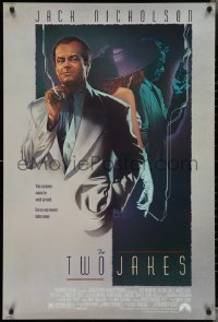 3b1765 TWO JAKES 1sh 1990 cool full-length art of smoking Jack Nicholson by Rodriguez!