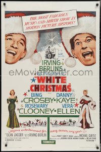 3b0383 WHITE CHRISTMAS 1sh R1961 Bing Crosby, Danny Kaye, Clooney, Vera-Ellen, musical classic!