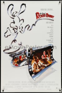 3b1775 WHO FRAMED ROGER RABBIT 1sh 1988 Robert Zemeckis, Bob Hoskins, sexy Jessica Rabbit, Lloyd!