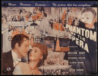 3b0702 PHANTOM OF THE OPERA herald 1943 Claude Rains, Gaston Leroux, Universal horror, ultra rare!