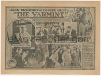 3b0735 VARMINT herald 1917 Jack Pickford, Louise Huff, boarding school, ultra rare!