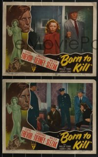 3b0667 BORN TO KILL 4 LCs 1946 Lawrence Tierney & sexy Claire Trevor, film noir!