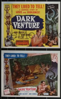 3b0635 DARK VENTURE 8 LCs 1956 torn between love and riches, plunging into the heart of Africa!