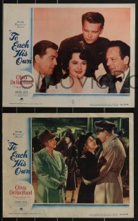 3b0678 TO EACH HIS OWN 3 LCs 1946 Olivia De Havilland, John Lund, Phillip Terry & Bill Goodwin!