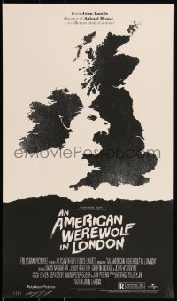 3c2345 AMERICAN WEREWOLF IN LONDON signed #3/65 14x24 art print 2011 by Olly Moss, Mondo, variant!