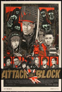 3c0096 ATTACK THE BLOCK #103/290 24x36 art print 2013 Mondo, Tyler Stout, variant edition!