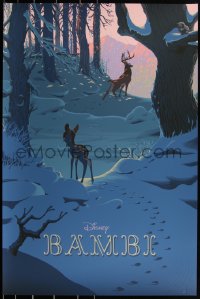 3c0142 BAMBI #10/225 24x36 art print 2017 Mondo, Laurent Durieux, variant edition!