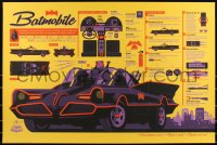 3c0178 BATMAN signed #2/300 24x36 art print 2016 by Tom Whalen, Mondo, Batmobile!