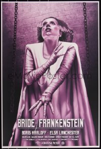 3c0253 BRIDE OF FRANKENSTEIN #3/300 24x36 art print 2019 Mondo, art by Sara Deck, regular edition!