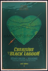 3c0346 CREATURE FROM THE BLACK LAGOON signed #5/275 24x36 art print 2014 by Laurent Durieux, heart!