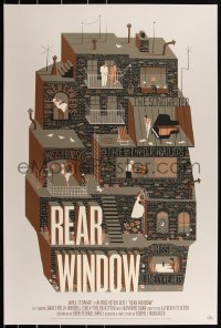 3c1007 REAR WINDOW #2/110 24x36 art print 2014 Mondo, art by Adam Simpson, variant edition!
