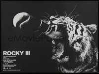 3c2103 ROCKY III #10/275 18x24 art print 2012 Mondo, wild Jay Shaw boxer tiger art, first edition!