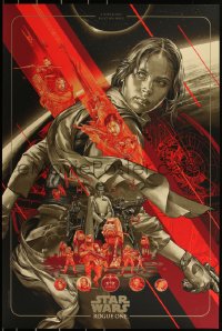 3c1060 ROGUE ONE signed #8/250 24x36 art print 2017 by Martin Ansin, Mondo, variant edition!
