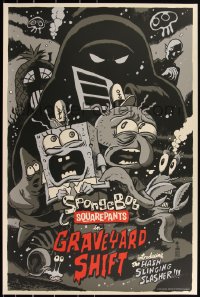 3c1125 SPONGEBOB SQUAREPANTS #2/100 24x36 art print 2016 Mondo, Graveyard Shift, variant edition!