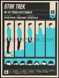 3c2158 STAR TREK #161/350 18x24 art print 2010 Olly Moss art for The Trouble with Tribbles: Spock!