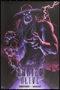 3c1317 WORLD WRESTLING ENTERTAINMENT #4/100 24x36 art print 2020 Undertaker v. Mankind, variant!