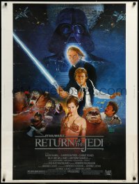 3d1244 RETURN OF THE JEDI style B 30x40 1983 George Lucas classic, Hamill, Harrison Ford, Sano art!