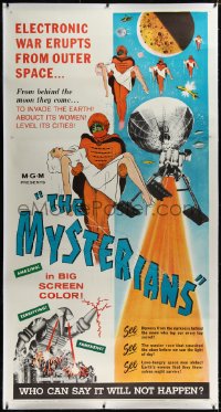 3d0021 MYSTERIANS linen 3sh 1959 Ishiro Honda, they're abducting Earth's women & leveling its cities!