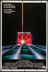3d0343 DEAD ZONE 40x60 1983 Cronenberg, Stephen King, he has the power to see the future, rare!