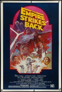 3d0347 EMPIRE STRIKES BACK 40x60 R1982 George Lucas sci-fi classic, cool artwork by Tom Jung!
