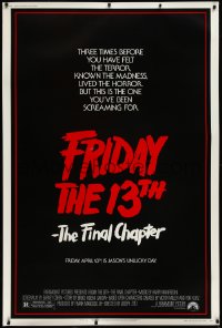 3d0350 FRIDAY THE 13th - THE FINAL CHAPTER 40x60 1984 Part IV, Jason's unlucky day, ultra rare!