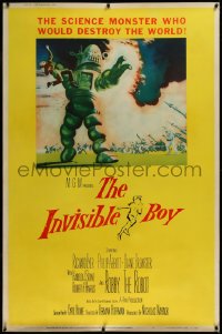 3d0009 INVISIBLE BOY 40x60 1957 Robby the Robot would destroy the world, Mort Kunstler art, rare!