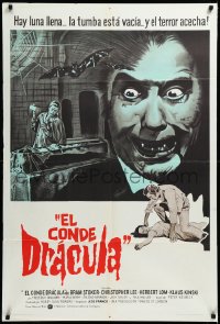 3d0408 COUNT DRACULA Argentinean 1970 directed by Jesus Franco, Christoper Lee as the vampire!