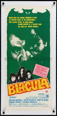 3d0284 BLACULA linen Aust daybill 1973 black vampire William Marshall is deadlier than Dracula!