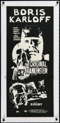 3d0294 SON OF FRANKENSTEIN linen Aust daybill R1970s Boris Karloff as the original monster!