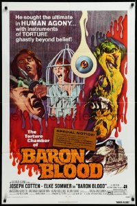 3d0477 BARON BLOOD 1sh 1972 Mario Bava, Joseph Cotton, Gli Orrori del castello di Norimberga