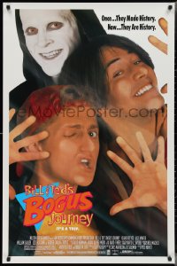 3d1291 BILL & TED'S BOGUS JOURNEY 1sh 1991 Keanu Reeves & Alex Winter, Grim Reaper, they're history!