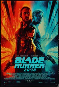 3d1299 BLADE RUNNER 2049 advance DS 1sh 2017 great montage image with Harrison Ford & Ryan Gosling!