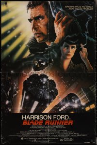 3d0489 BLADE RUNNER NSS style 1sh 1982 Ridley Scott sci-fi classic, art of Harrison Ford by Alvin!