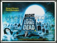 3d1253 NIGHT OF THE LIVING DEAD British quad R1980 George Romero zombie classic, Chantrell art!