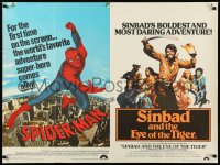3d1261 SPIDER-MAN /SINBAD & THE EYE OF THE TIGER British quad 1977 cool Marvel superhero & daring adventurer double-bill, rare!