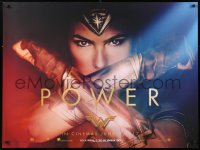 3d1263 WONDER WOMAN teaser DS British quad 2017 sexiest Gal Gadot in title role/Diana Prince, Power!