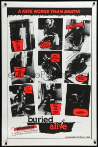 3d1302 BURIED ALIVE 1sh 1984 D'Amato's Buio Omega, virgin by day, nympho zombie by night, very rare!