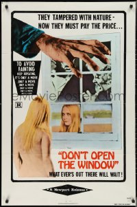 3d0518 DON'T OPEN THE WINDOW 1sh 1976 they tampered with nature, now they must pay the price!