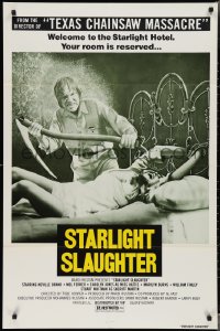 3d0527 EATEN ALIVE 1sh 1977 Tobe Hooper, wild image of sexy bound girl on bed, Starlight Slaughter!