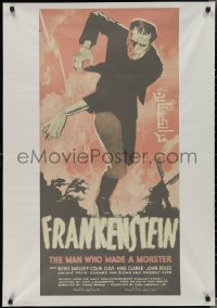 3d1222 FRANKENSTEIN Egyptian poster R2000s best artwork of Boris Karloff as the monster!