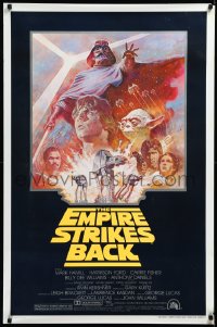 3d1324 EMPIRE STRIKES BACK studio style 1sh R1981 George Lucas sci-fi classic, cool art by Tom Jung!
