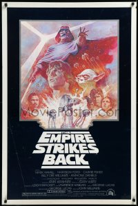 3d1326 EMPIRE STRIKES BACK 1sh R1981 white title style, printer's test, incredibly rare!