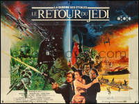 3d0044 RETURN OF THE JEDI French 2p 1983 George Lucas classic, different montage art by Michel Jouin